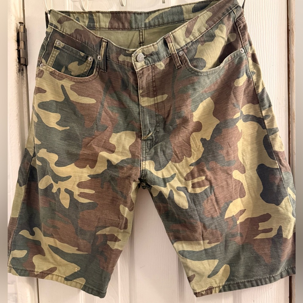 Levi's Green and Brown Cargo Shorts